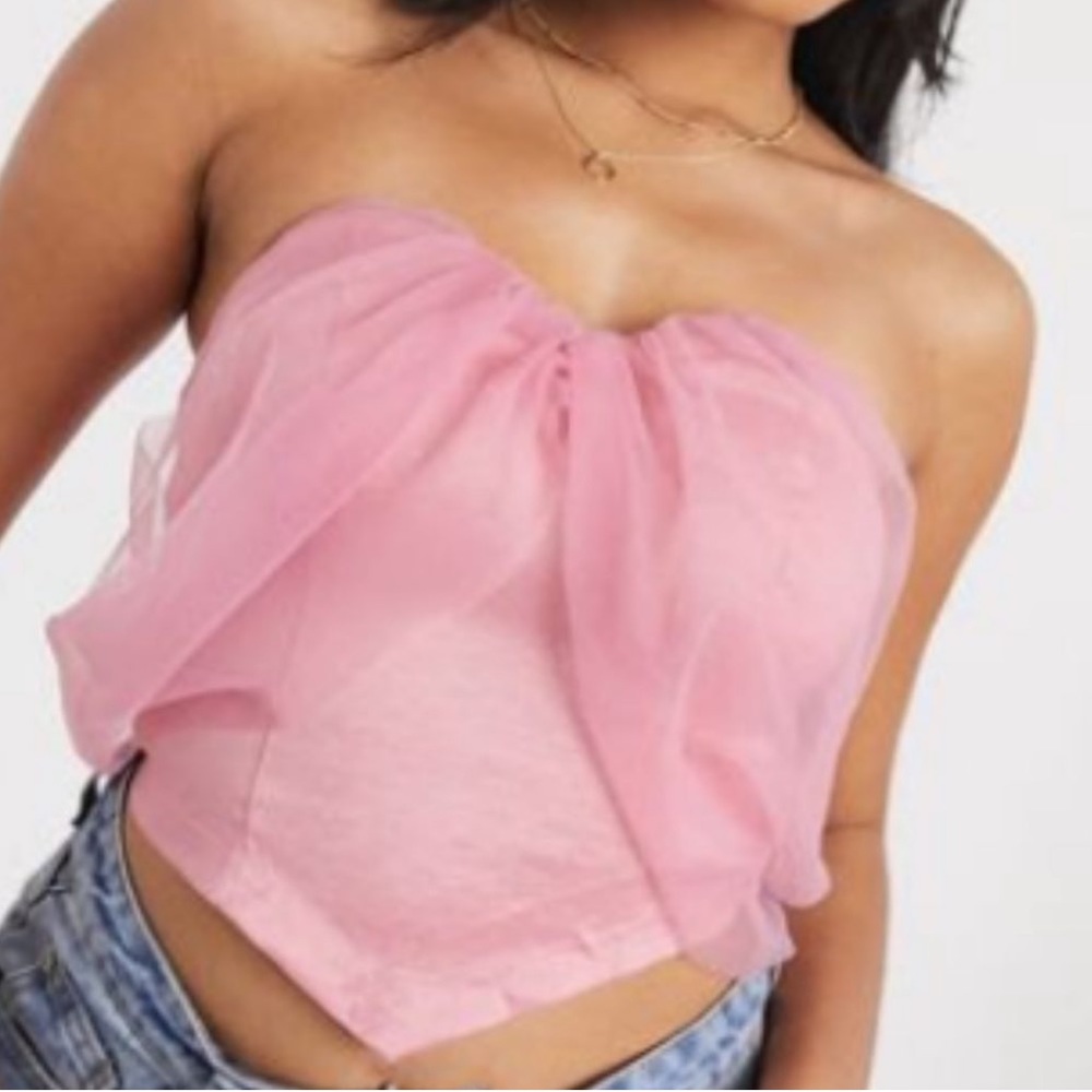 ASOS pink corset top